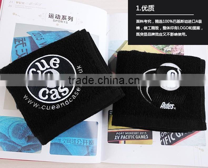 100% cotton black Square towel makeup remover towel black