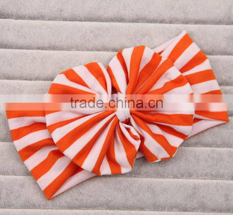 Wholesale top knot turban hair accessories , stripe baby girl headband M5062411