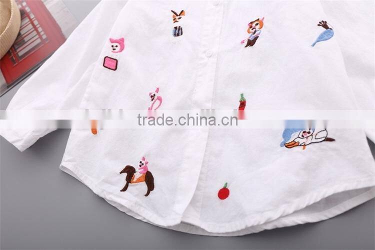Autumn Baby Girl Cotton Tops Lovely Pattern Outfit Girl Long Sleeves shirt