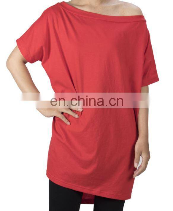 Lofbaz Women's One Shoulder Off Lose Short Tops Shirt Mini Dresses