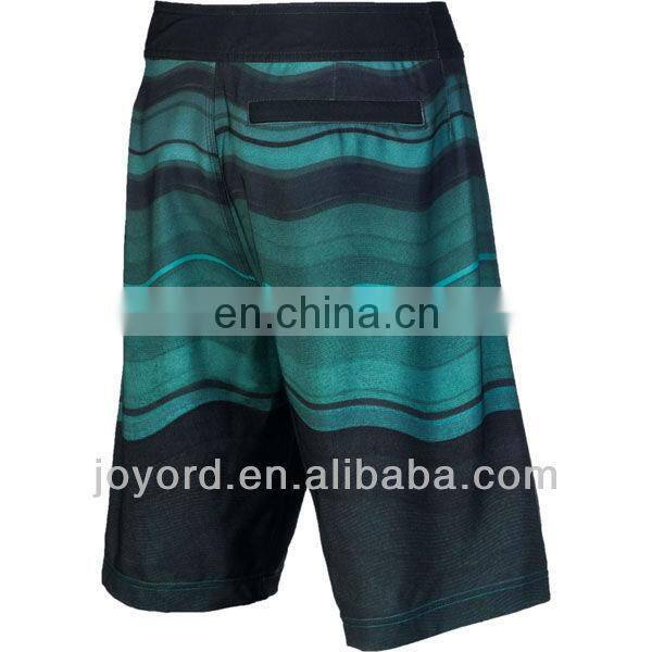 Wholesale custom printed swimwear 4 way stretch blank fishing shorts