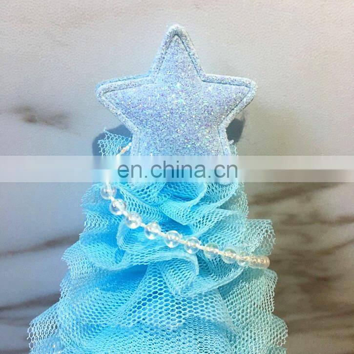 Creative Pink/Blue/Green Glitter Star Christmas Tree Cake Toppers Birthday Wedding Cake Decorations
