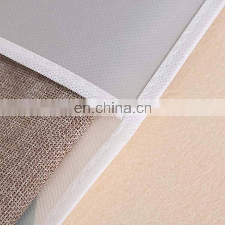 Wholesale factory price pvc pouch cloth plastic packaging bag fabric bag with clear PVC window and handing