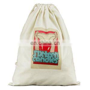 customisable logos printable cheap drawstring cotton bags