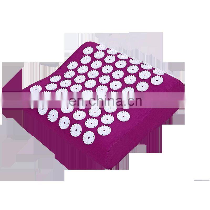 High Quality Plastic Spike Linen Back Pain Acupressure Mat Pillow