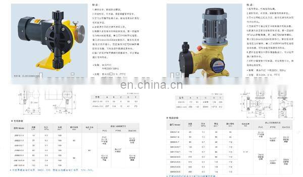 GM diaphragm type metering pump
