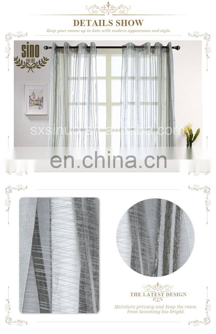Special Designs Stripe ready made voile curtains