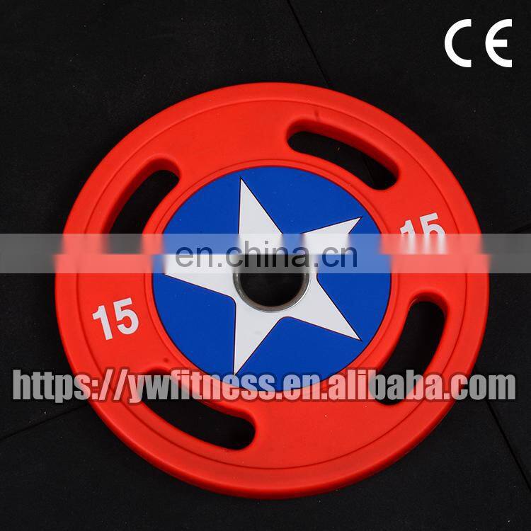 Hot sale wholesale gym accessories PU barbell plate