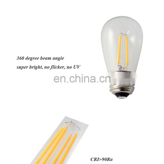 Langma 4W 6W 8W Retro screw E27 E26 AC110V AC230V vintage edison filament light bulb ST64 st58 led CE/Rohs/UL certified