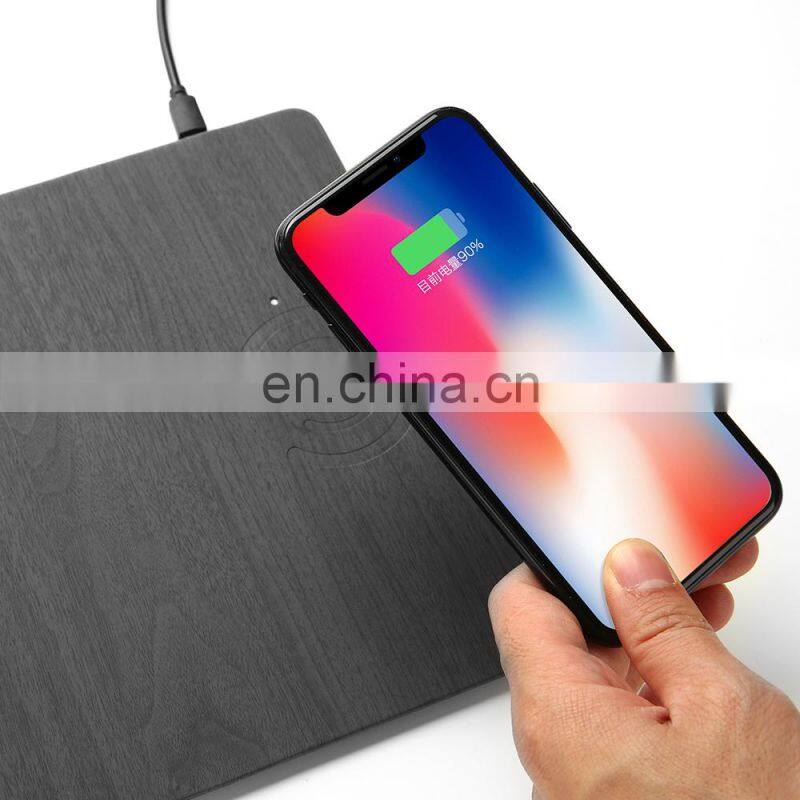 Support custom logo fast QI wireless charger for smart phone and laptop