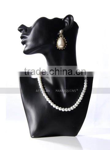 Dispaly Jewelry/ hat /scarf mannequin head,Female Abstract head mannequin,Fiberglass Woman Mannequin Head,Cheap Black Head H1081