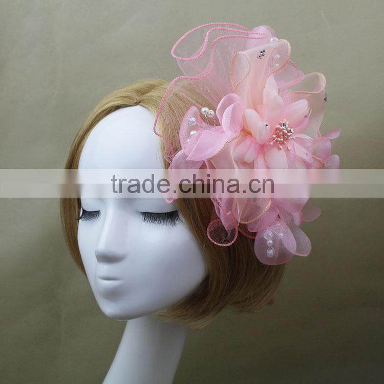Custom Design Ladies Bridal Hair Accessories Fascinator For Wedding