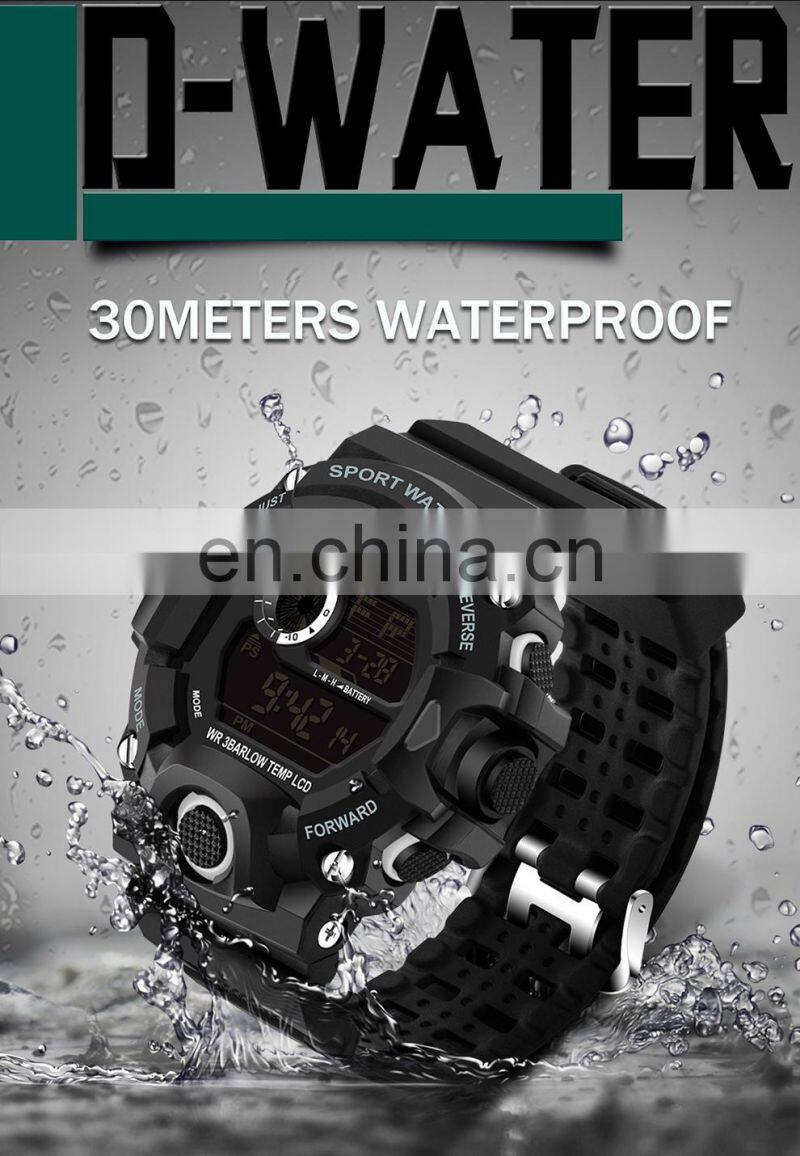 2018 Best Sanda Digital Watch Waterproof Sports Men's Outdoor Electronic Watch Multi-functional Student Smart Watch