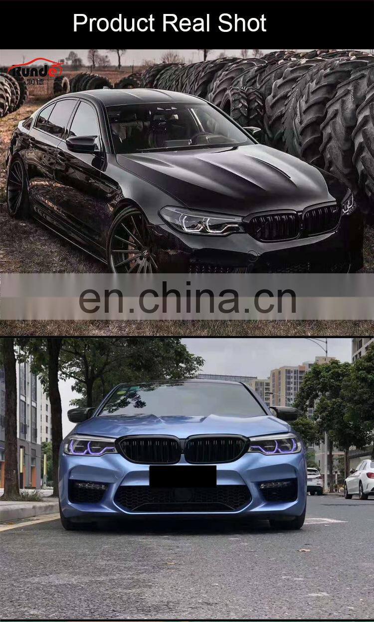 Runde Carbon Fiber Material Auto Car Bonnet Engine Hood For 2018-In BMW 5 Series G30 G38 Engine Hood Bonnet