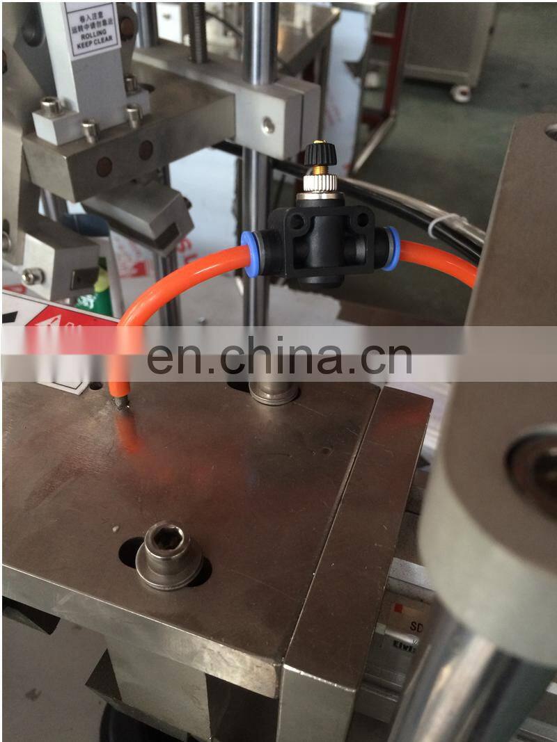 Automatic cosmetic lotion hand cream toothpaste and sealing plastic soft tube filling machine