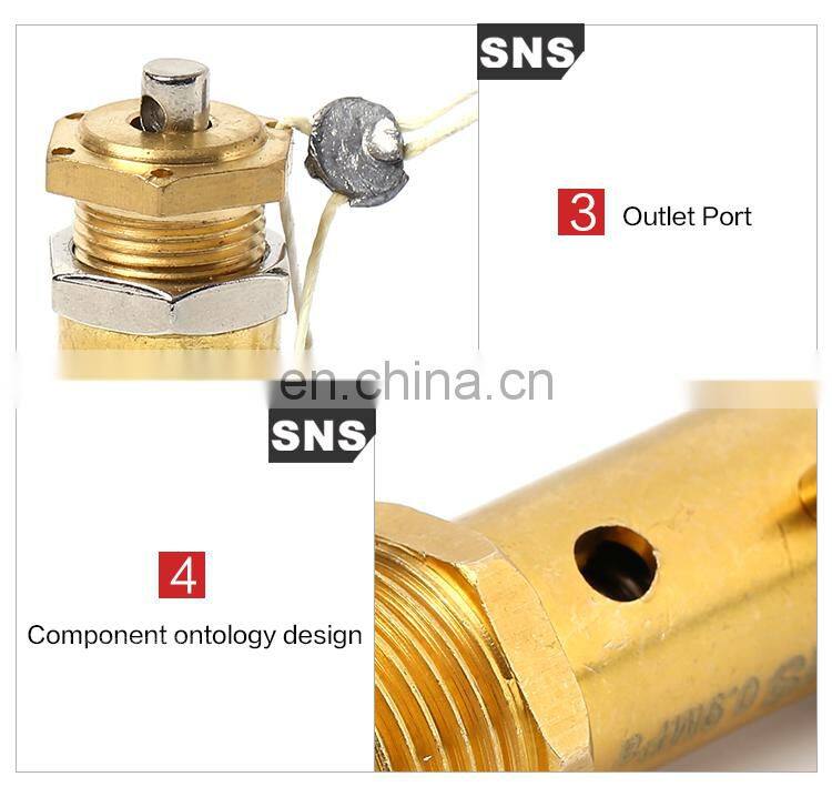 SNS professional air compressor pressure relief safety brass valve