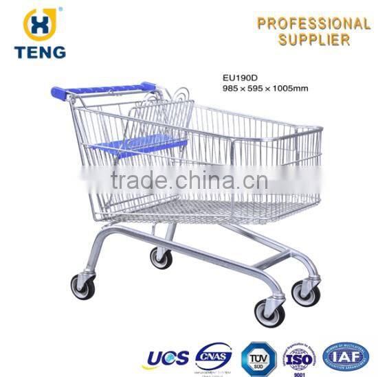 HOT SALE EU style classcial supermarket shopping trolley cart