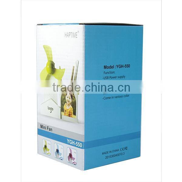 2015 new products USB air cooler fan mini fan with pen holder mini plastic fan