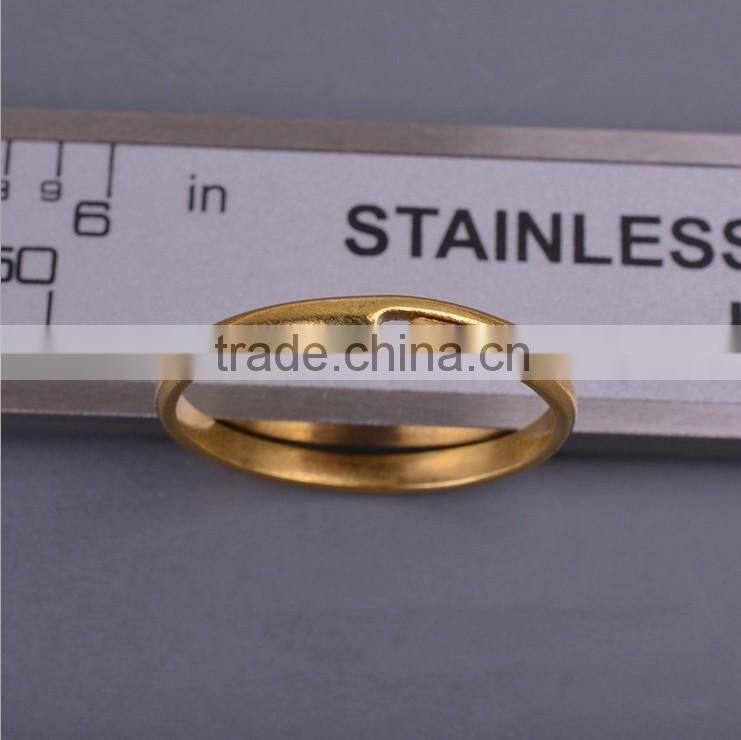 DIY supplies findings 17mm diameter round unplated brass simple ring