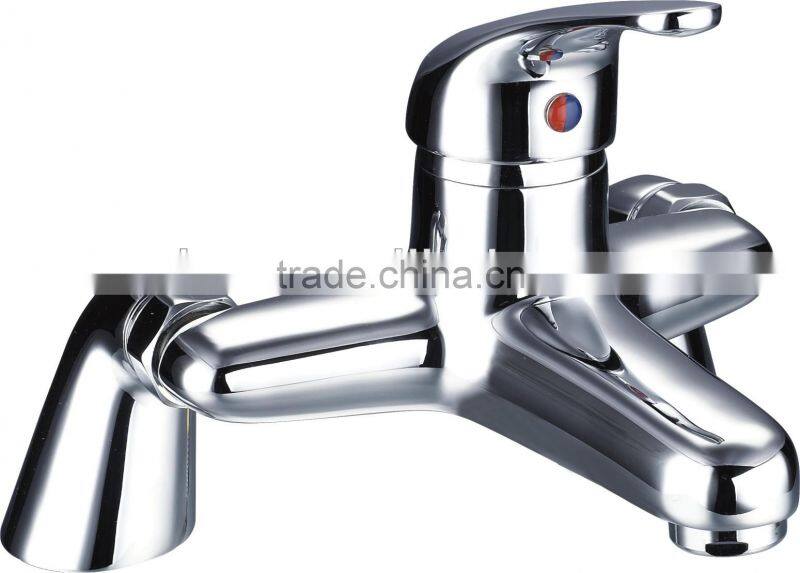 Brass Chrome Deck Bath Filler Mixer Taps