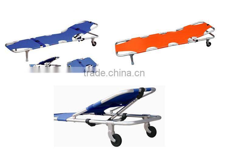 adjustable aluminum folding patient stretcher