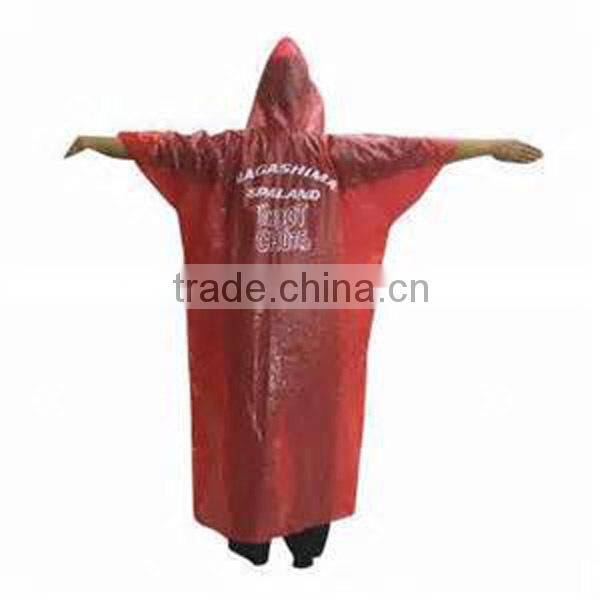 Disposable Custom Printed Waterproof Plastic Emergency Raincoat