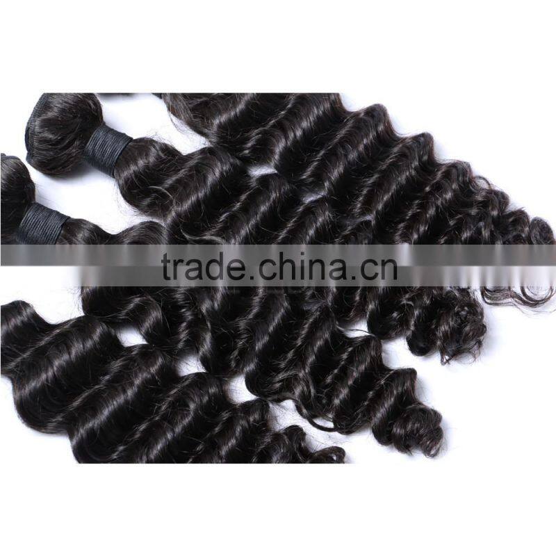 Peruvian human hair #1 #b natrual color 8a grade deep wave virgin hair weaving