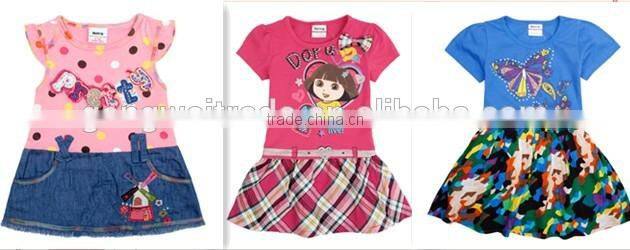 Denim Floral Baby Girl Dress