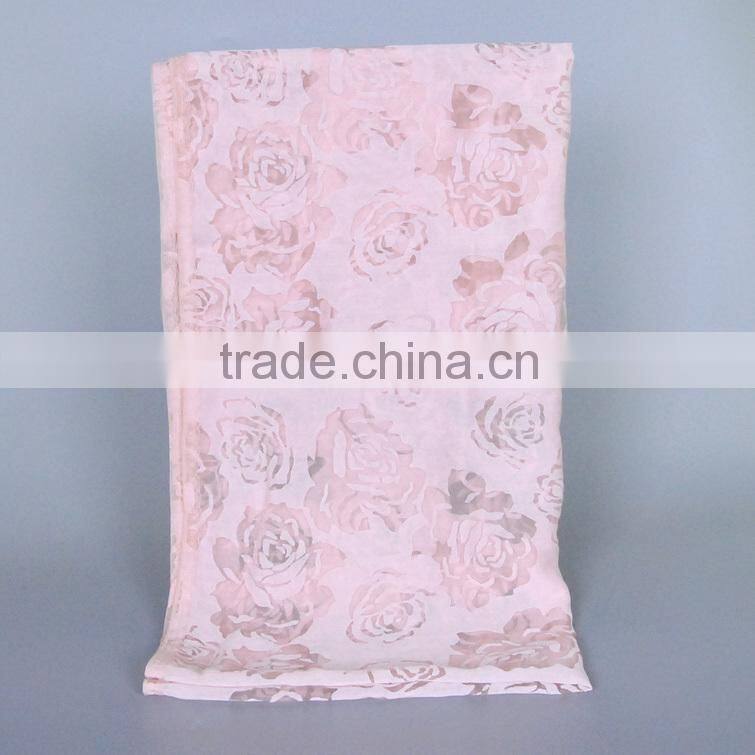 Wholesale New High Grade Lady Fashionable Hollow Rose Flower Lace Scarf