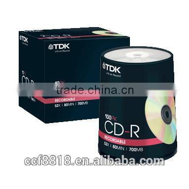 TDK CD-R, Taiwan supplier, original blank cd 700MB