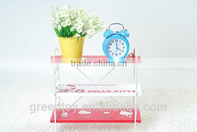 Children wooden toy shelf for shoe storage