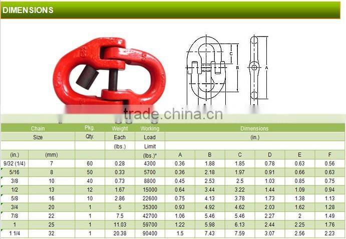 Alloy Steel Connecting Link/Couple Link/Chain Link