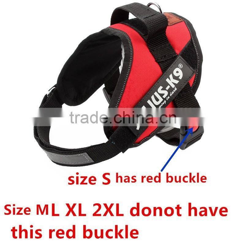 high quality cotton K9 nylon reflective pet K9 dog harness fashion large dog collar vest 4 colors