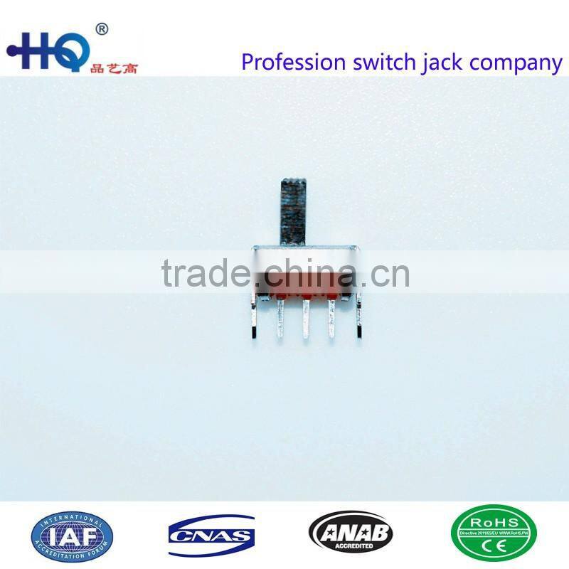 SS-12D02G5 high quality overheat 2position 1P2T vertical slide switch slide switch
