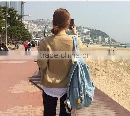 hot selling jean sports backpack fashion denim canvas backpack