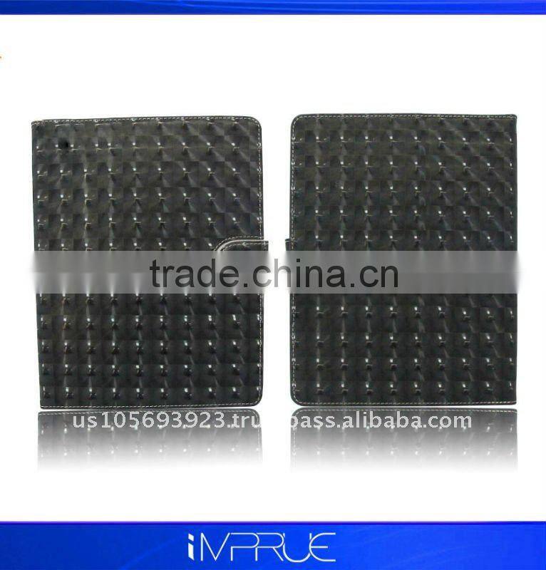 top quality!! magnetic leather protector for ipad 2 with new design