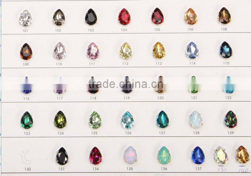 Foiled back crystal sew on stones, unfoiled crystal stones both available