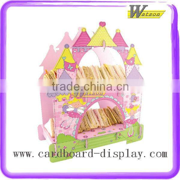 Castle 2 Tier Cardboard Paper Recyclable Cupcake Stand