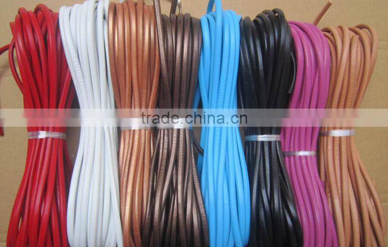 Round Braided stingray Leather Cord Necklace