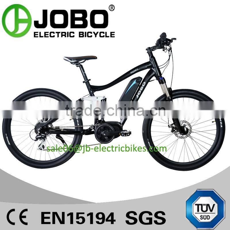 Full Suspension Lithium Ion Electric Mountain Bicycle 36V 250W On Sale