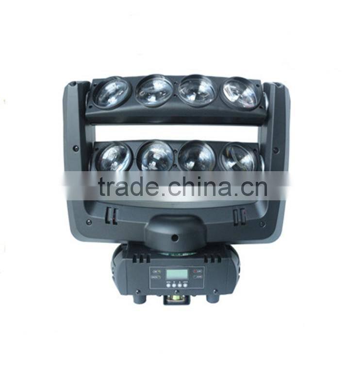 double face 8 eyes 10W Moving Head Spider LED Beam RGBW stage Light
