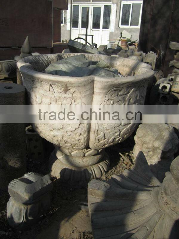 Chinese Antique Outdoor Garden Stone Water Manger