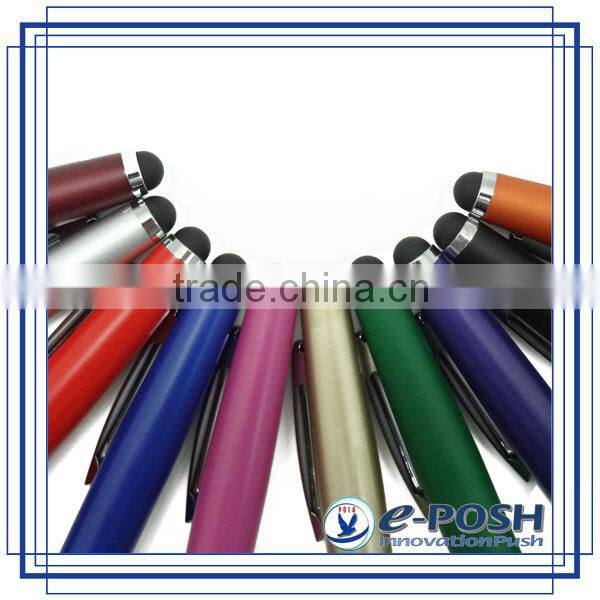 Promotional rubber gripper aluminum luxury metal cross refill stylus pen