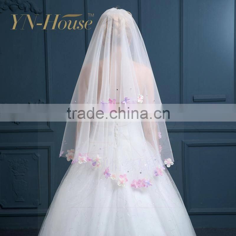 2016 newest colorful plume veil