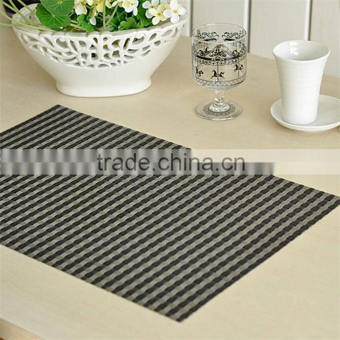 pvc coffee pot mat/woven pvc placemats for restaurants/pvc woven mesh placemats