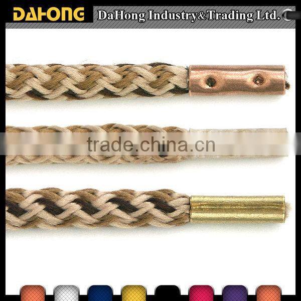 unique weave flax drawstring cords with metal tips