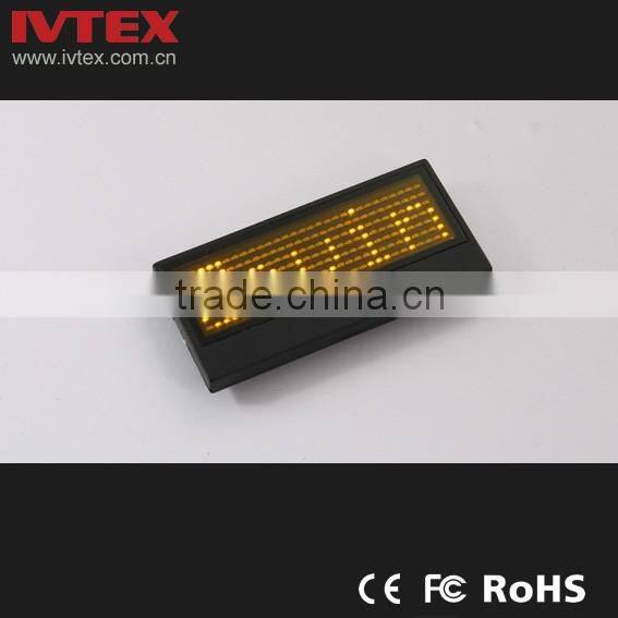 Digital Blue Rechargeable Battery Backup Mini LED Display / LED name badge / Digital badge