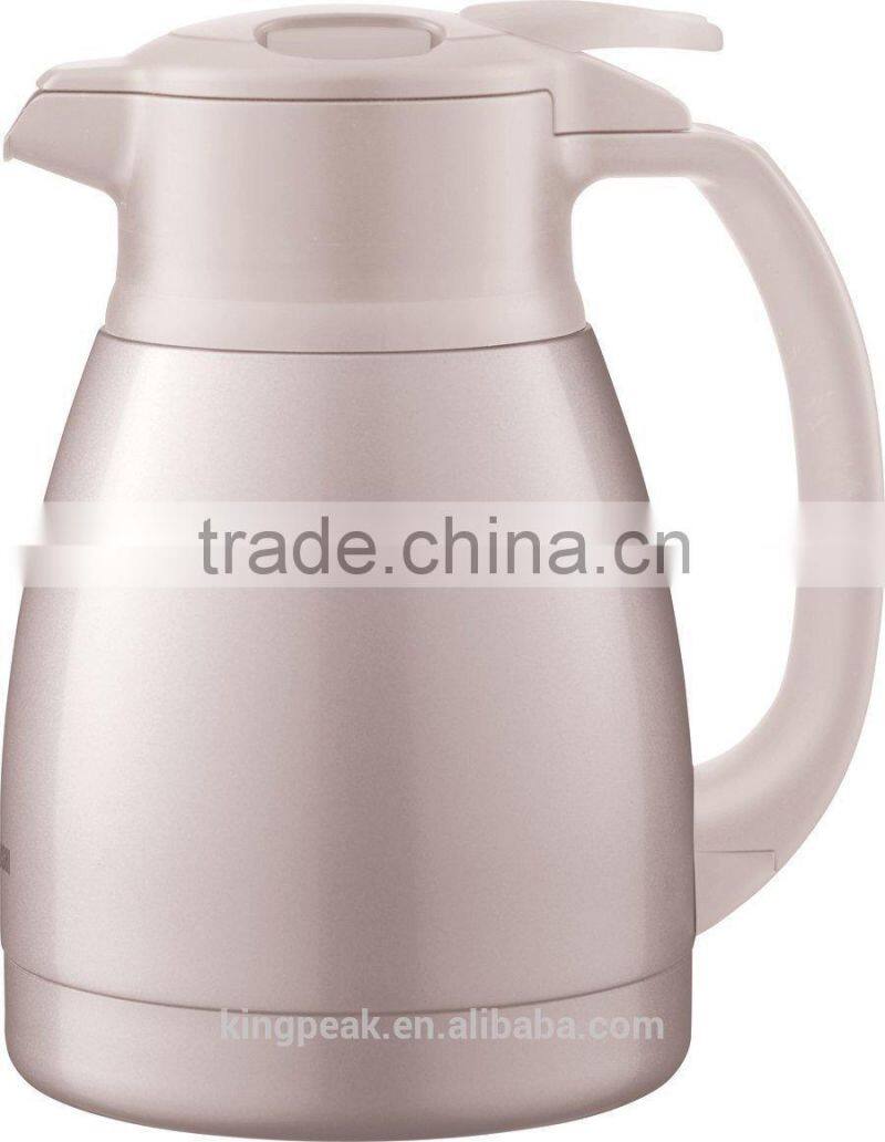 2015 hot sale stainless steel double wall vacuum insulated coffee pot/Stainless Steel Thermal Carafe with handle