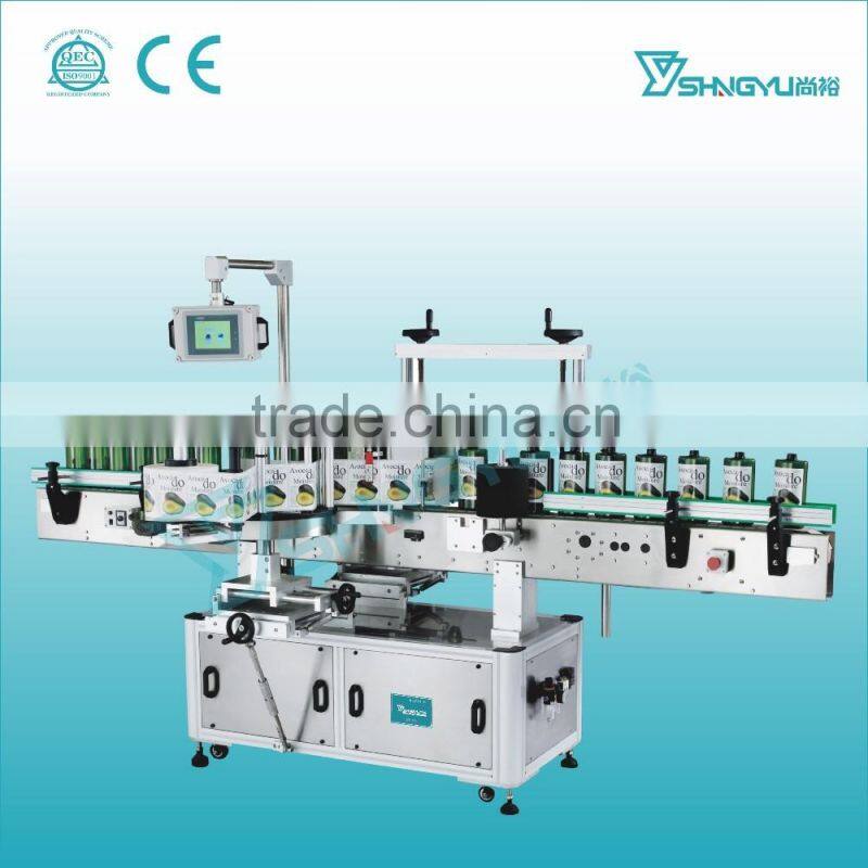 Alibaba factory cheap price single / double side full automatic plat and round bottle labeling machine