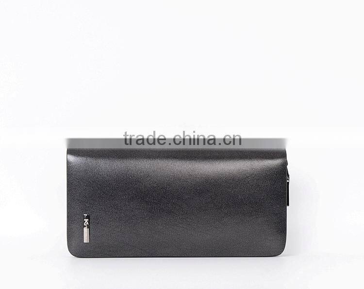 Genuine Leather Men Wallets Business Card Holder Coin Purse Men's Long Zipper Wallet Leather